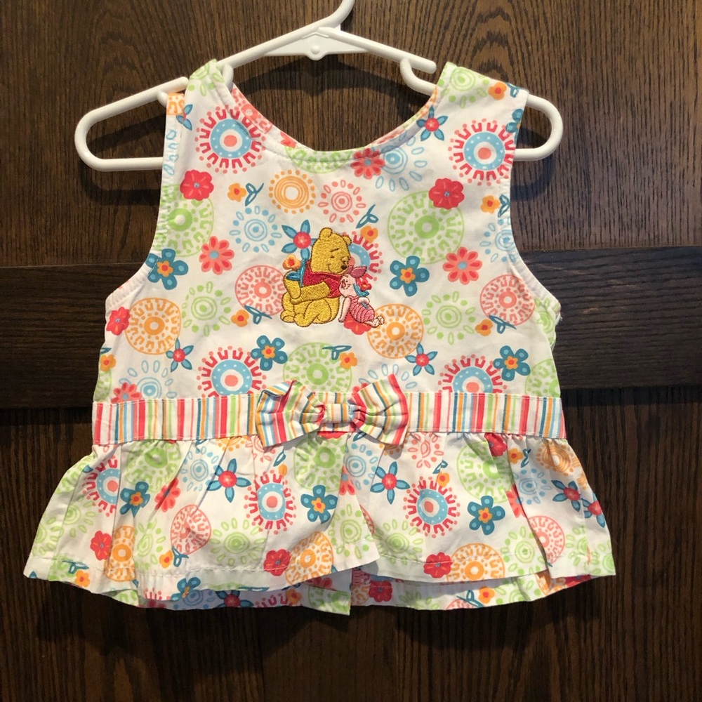 Disney Winnie the Pooh embroidered flora top 3T